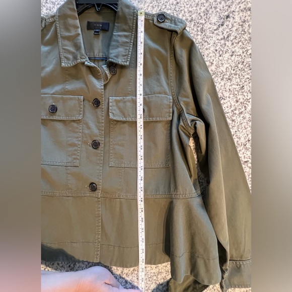 J. Crew Women's Belted Utility Jacket in Olive NEW - Picture 7 of 11